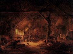 A Cowshed by Isaac van Ostade