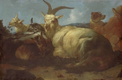 A Goatherd Watching his Animals by Johann Melchior Roos