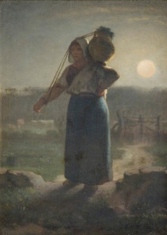 A Milkmaid by Jean-François Millet