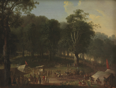 A Troup of Performers Arriving at the Fair at Dyrehavsbakken Near the Deer Park, North of Copenhagen by Christian August Lorentzen