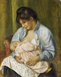 A Woman Nursing a Child by Auguste Renoir