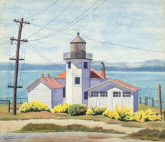 Alki Point Lighthouse by Z Vanessa Helder