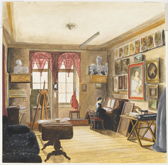 Artist's Studio in Berlin by Karl Wilhelm Streckfuß