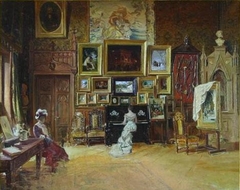 Artist Studio in Paris by Theodor Aman