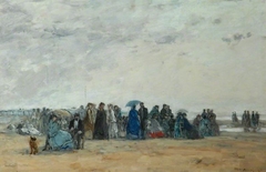 Beach Scene at Low Tide by Eugène Louis Boudin