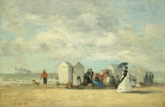 Beach Scene by Eugène Boudin