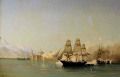 Bombardement de St Jean d'Ulloa by Chéri-François-Marguerite Dubreuil