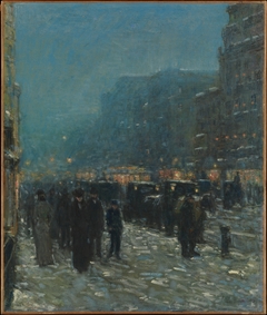 Broadway and 42nd Street by Childe Hassam