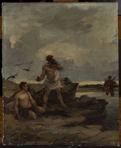 Brother robbers, sketch for a painting by Jan Ciągliński