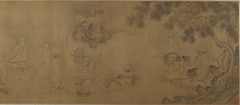 Buddhist luohans crossing the sea to the palace of the dragon king by Anonymous