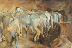 Bus Horses in Jerusalem by John Singer Sargent