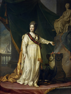 Catherine II the Legislatress in the Temple of the Goddess of Justice by Dmitry Levitzky