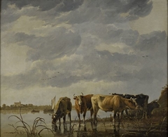 Cattle Watering by an Estuary by Aelbert Cuyp