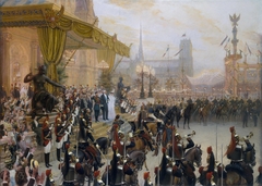 "Ceremonial Reception of Nicholas II in Paris" by Georges Becker