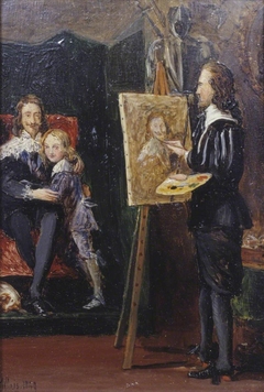 Charles I and his Son in the Studio of Van Dyck by John Everett Millais