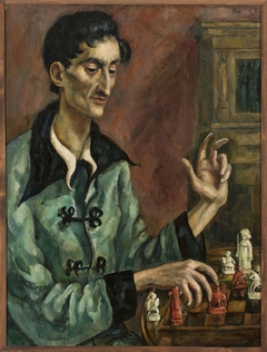 Chess player (Portrait of Brunon Winawer) by Roman Kramsztyk