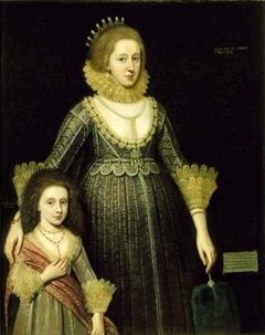 Christian, Lady Cavendish, Later Countess of Devonshire, and Her Daughter by Paul van Somer I