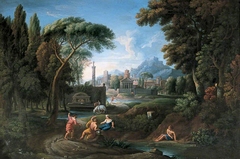 Classical Italian Landscape by Hendrik Frans van Lint