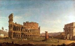 Colosseum and Arch of Constantine by Bernardo Bellotto