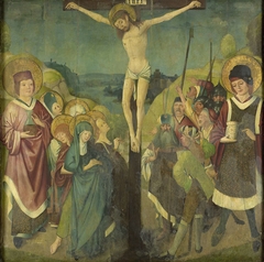 Crucifixion with Saints Cosmas and Damian by Unknown Artist