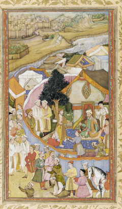 Da'ud Receives a Robe of Honor from Mun'im Khan by Hiranand