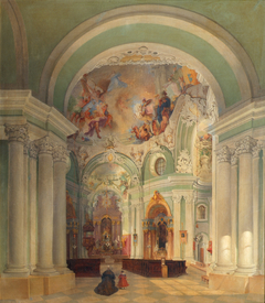 Das Innere der Piaristenkirche in Wien by Theodor Jachimowicz