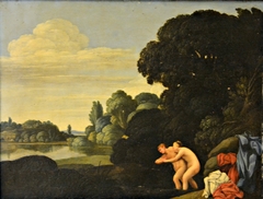 De nimf Salmacis en Hermafroditus by Carlo Saraceni