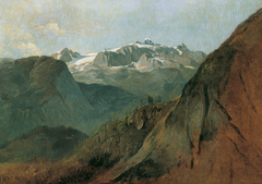 Der Dachstein vom Plassen bei Hallstatt by Friedrich Gauermann