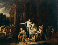 Diana und Kallisto im Bade by Johann Spillenberger