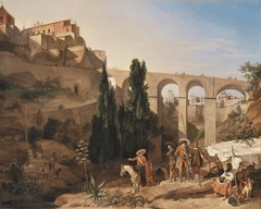 Die Brücke von Cuenca by Carl Wilhelm von Heideck