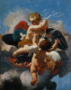 Due putti che giocano con un'aquila by Jean Boulanger