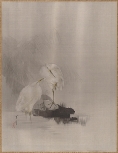 Egrets at the Water's Edge by Watanabe Shōtei