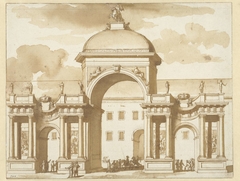 Ereboog voor Willem III, bij het Buitenhof te 's-Gravenhage, 1691 by Unknown Artist