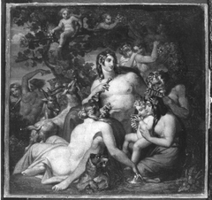 Erziehung des Bacchus (Ölskizze) by Robert von Langer