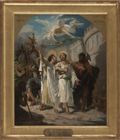 Esquisse pour l'église de Pierrefitte : Saint Gervais et Saint Protais conduits au martyre by Edmond-Louis Dupain