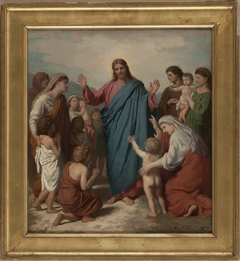 Esquisse pour l'église Notre-Dame-des-Blancs-Manteaux : Le Christ au milieu des enfants by Charles-Henri Michel