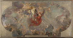 Esquisse pour la galerie Sud du Petit Palais : Apothéose (plafond central) by Alfred Philippe Roll