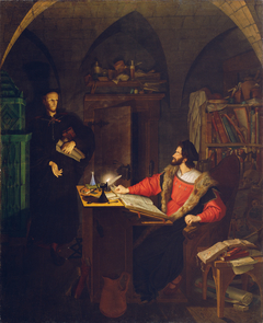 Faust und Mephisto in der Studierstube by Ludwig Ferdinand Schnorr von Carolsfeld