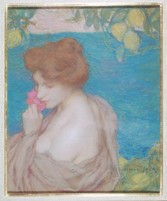 Femme à la fleur by Edmond Aman-Jean