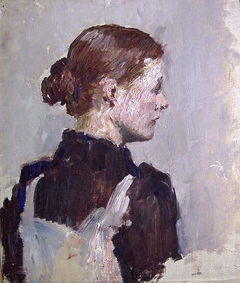 Figure Study of the Painter Helga Ring (Reusch) by Signe Scheel