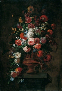 Fleurs d'été dans une urne de bronze by Jean-Baptiste Monnoyer