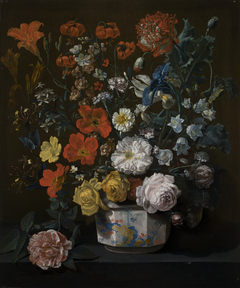 Flowers in a Chantilly Vase by Louis Tessier