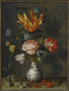 Flowers in a Wan-Li Vase by Balthasar van der Ast