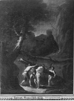 Gebirgslandschaft by Salvator Rosa