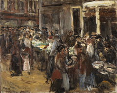 Gemüsemarkt in Amsterdam by Max Liebermann