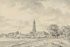 Gezicht op Rhenen by Arnoldus Johannes Eymer