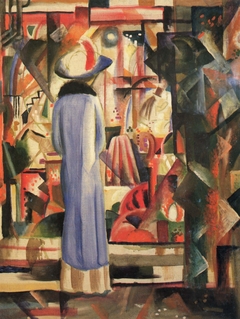 Großes helles Schaufenster by August Macke