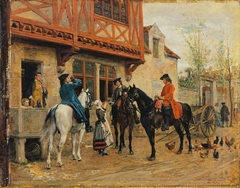 Halt at an Inn by Jean-Louis-Ernest Meissonier