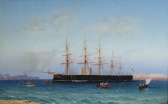 HMS 'Agincourt' at Malta by Giancinto Gianni