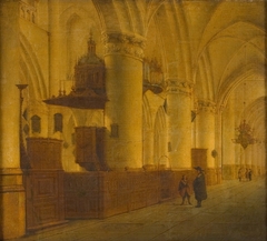 Interieur van de Sint Bavo te Haarlem by Isaak van Nickelen